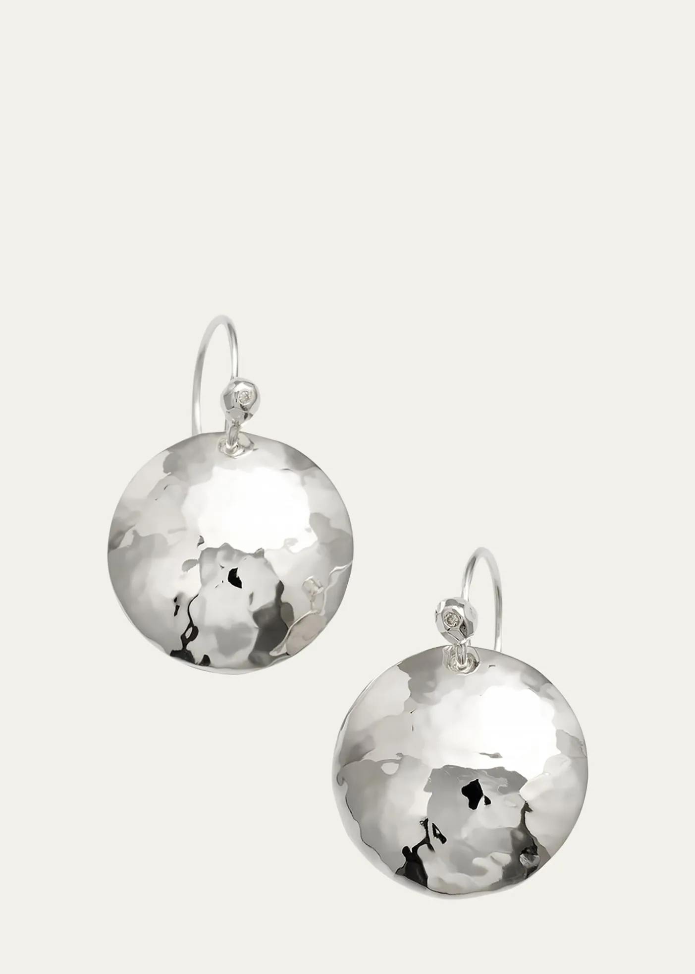 IppolitaDisc Earrings in Sterling SIlver with Diamonds