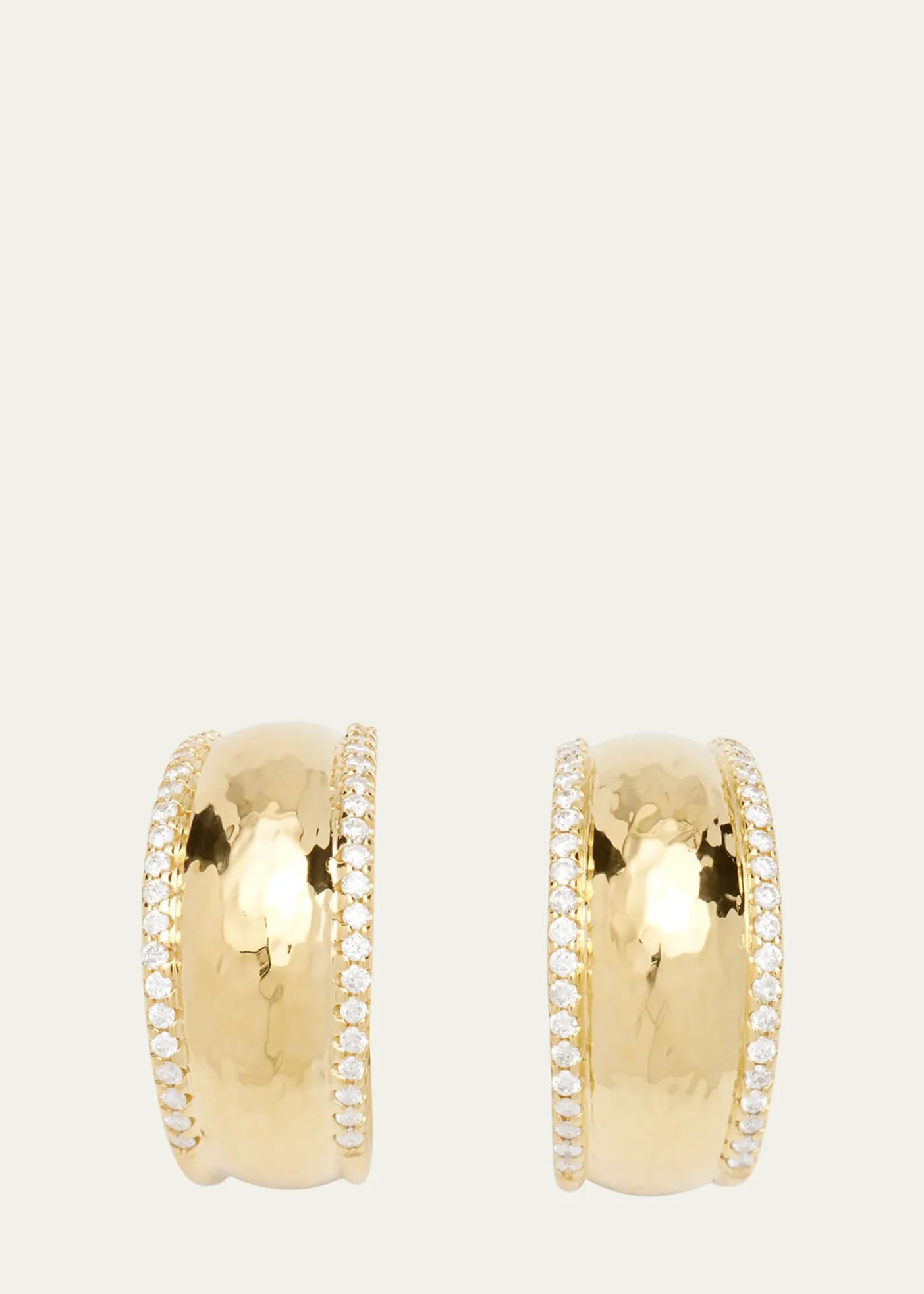Ippolita18K Stardust Goddess Hammered Dome Huggie Earrings