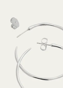 IppolitaLarge Squiggle Hoop Earrings in Sterling Silver
