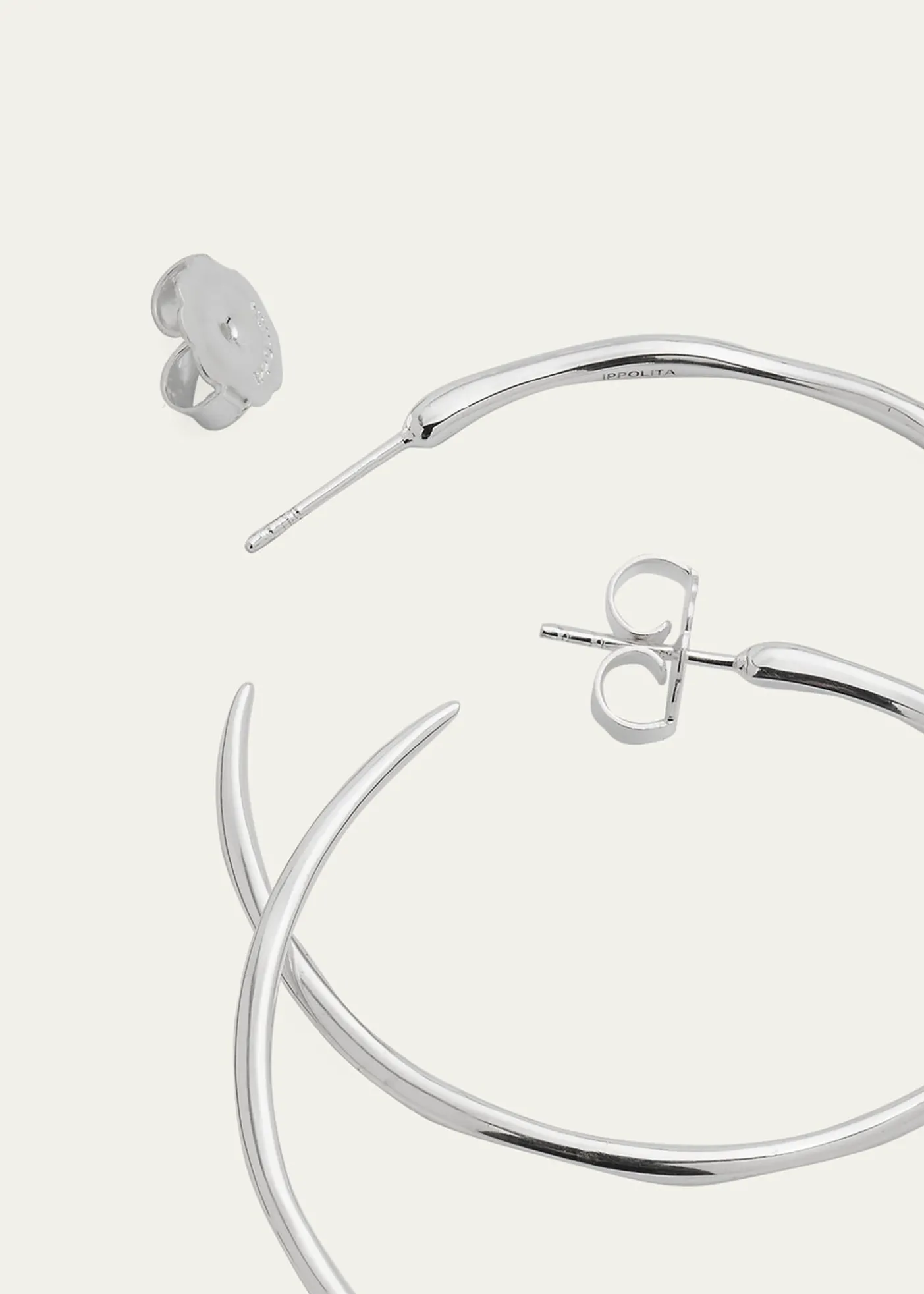 IppolitaLarge Squiggle Hoop Earrings in Sterling Silver