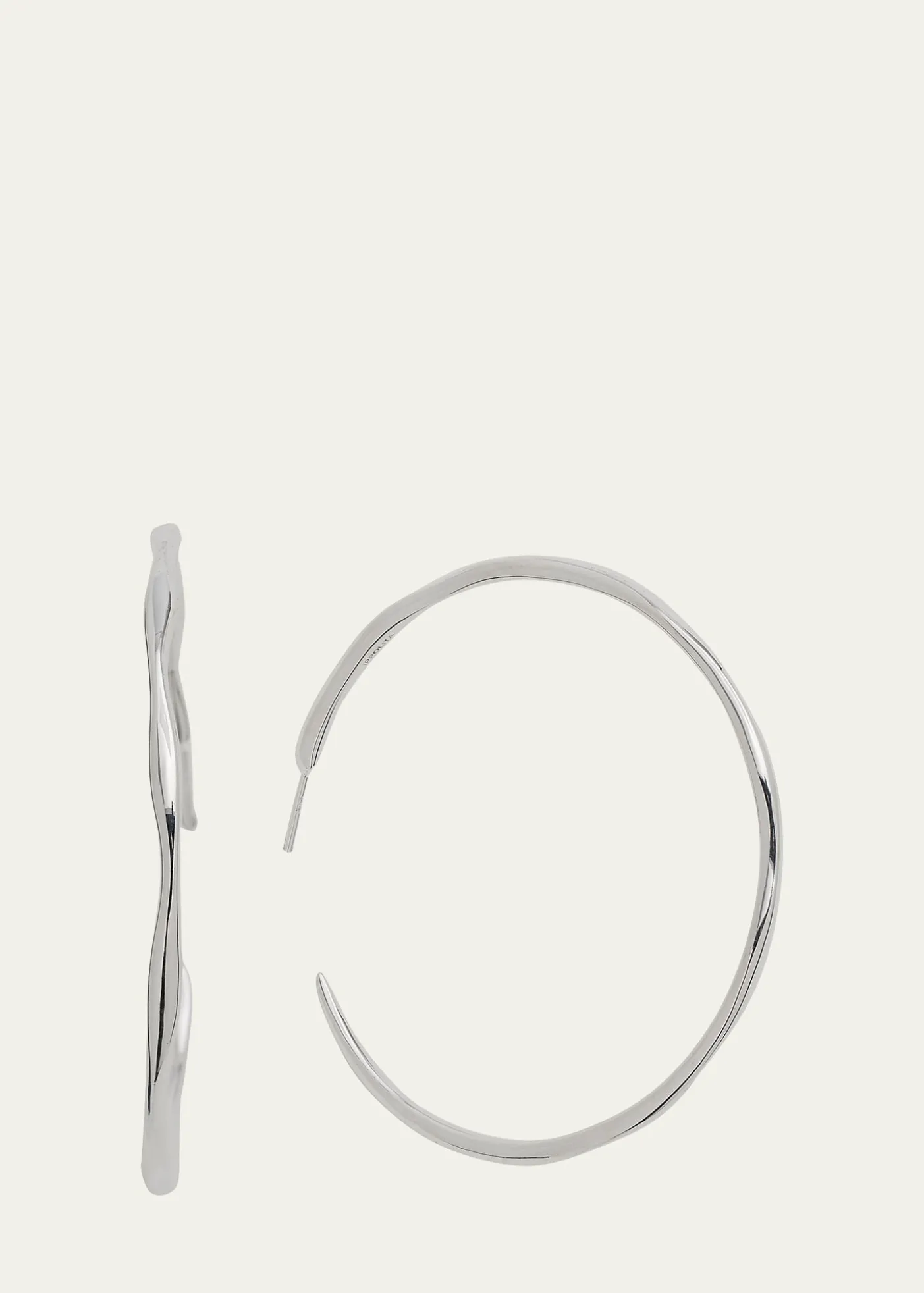 IppolitaLarge Squiggle Hoop Earrings in Sterling Silver