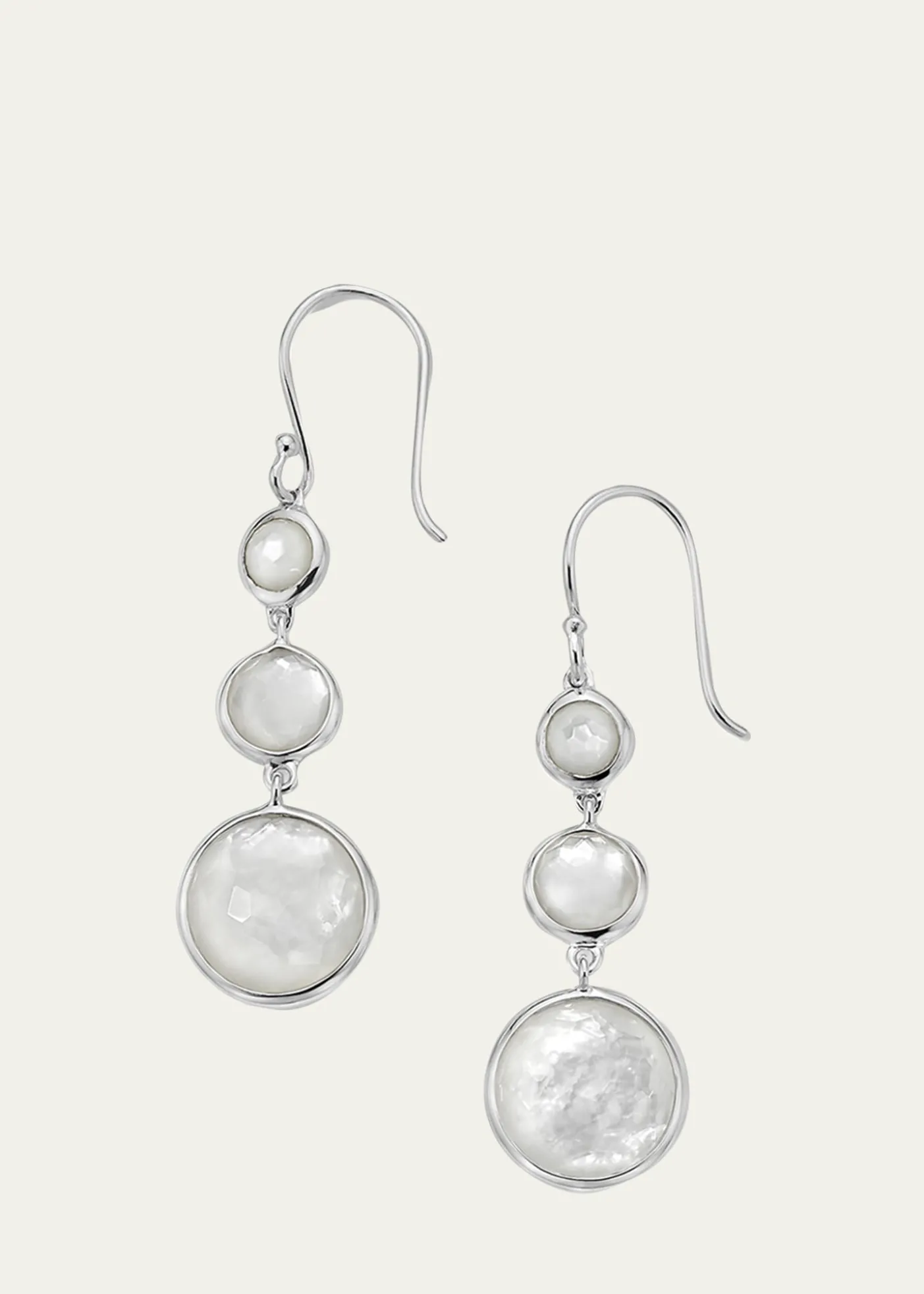 IppolitaLollitini 3-Stone Drop Earrings in Sterling Silver
