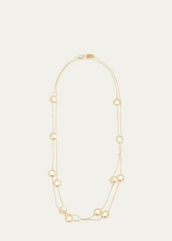 IppolitaLong Hammered Pinball Layering Necklace in 18K Gold