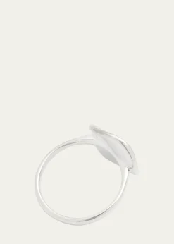 IppolitaMedium Flower Disc Ring in Sterling Silver with Diamonds