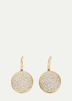 IppolitaMedium Flower Drop Earrings in 18K Gold with Diamonds