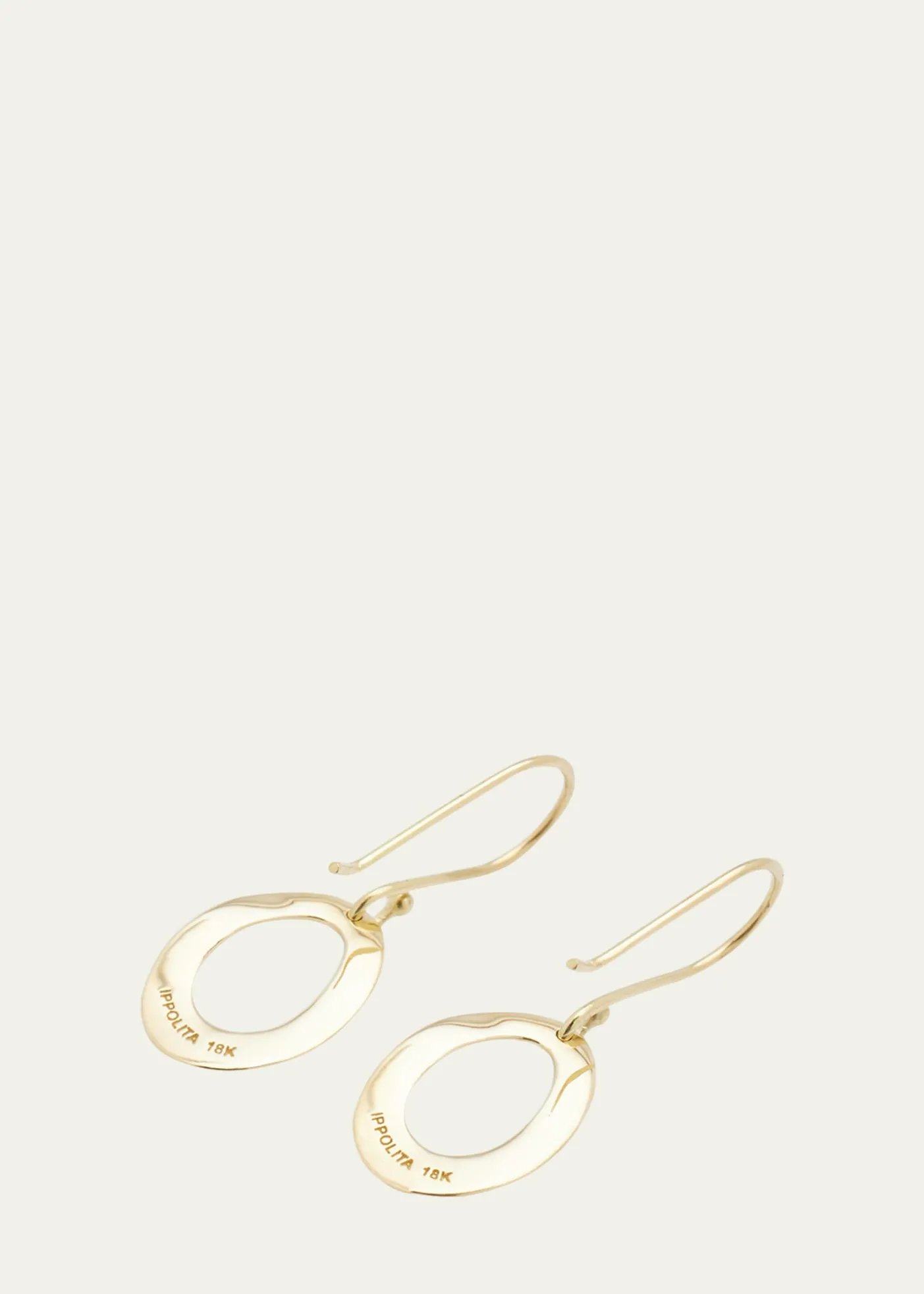 IppolitaMini Wavy Oval Earrings in 18K Gold