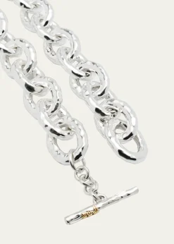 IppolitaShort Hammered Bastille Necklace in Sterling Silver