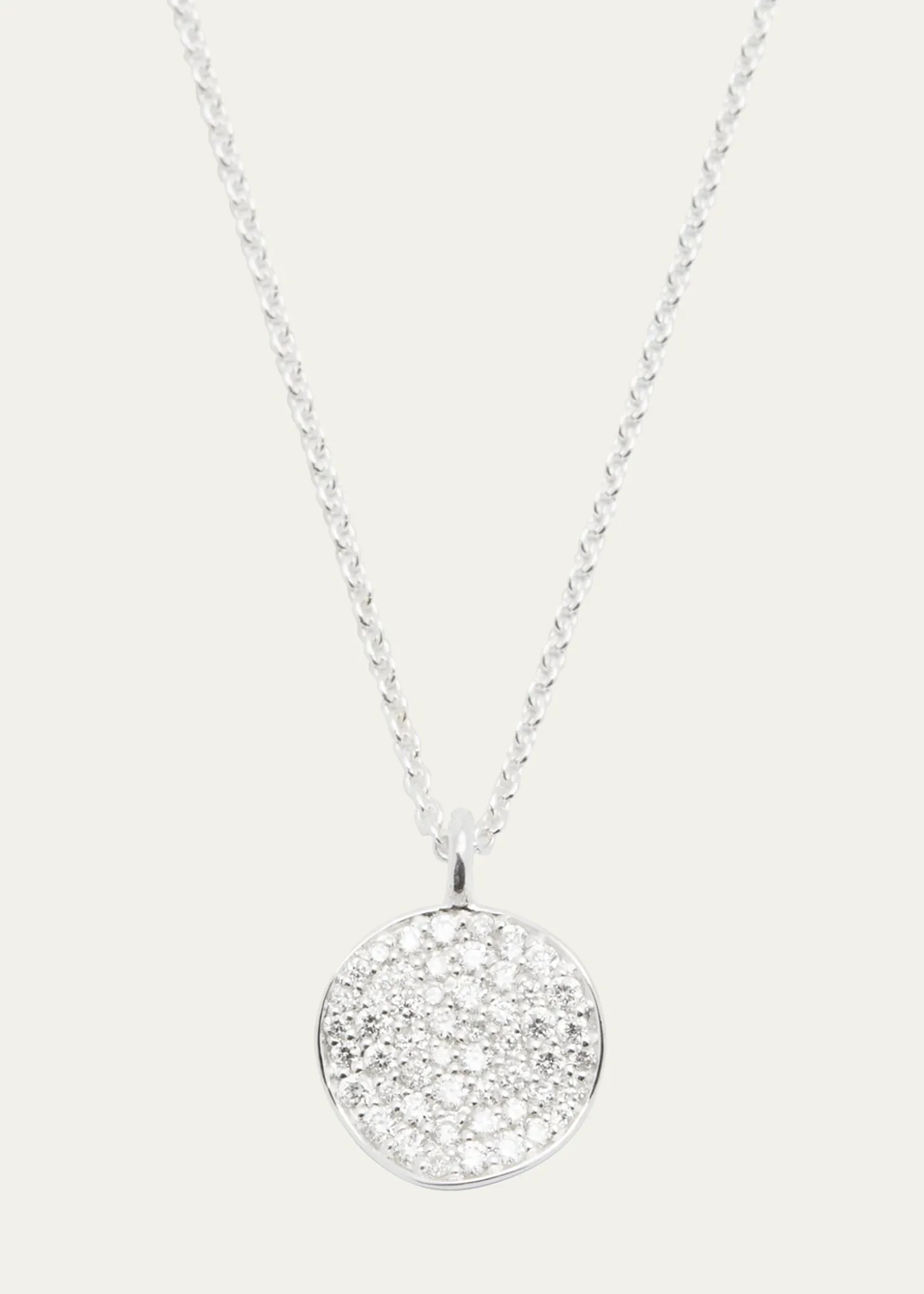 IppolitaSmall Flower Pendant Necklace in Sterling Silver with Diamonds