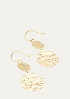 IppolitaSnowman Crinkle Earrings in 18K Gold