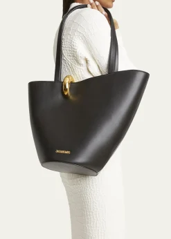 JacquemusLe Bambola Moyen Leather Tote Bag