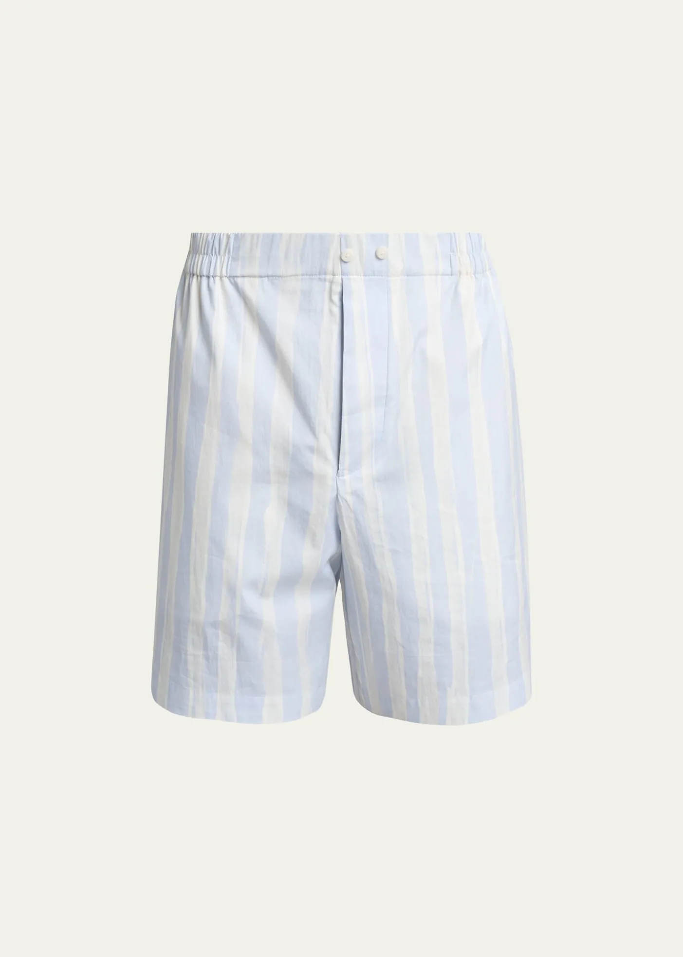JacquemusMen's Cotton Stripe Relaxed Flat-Front Shorts