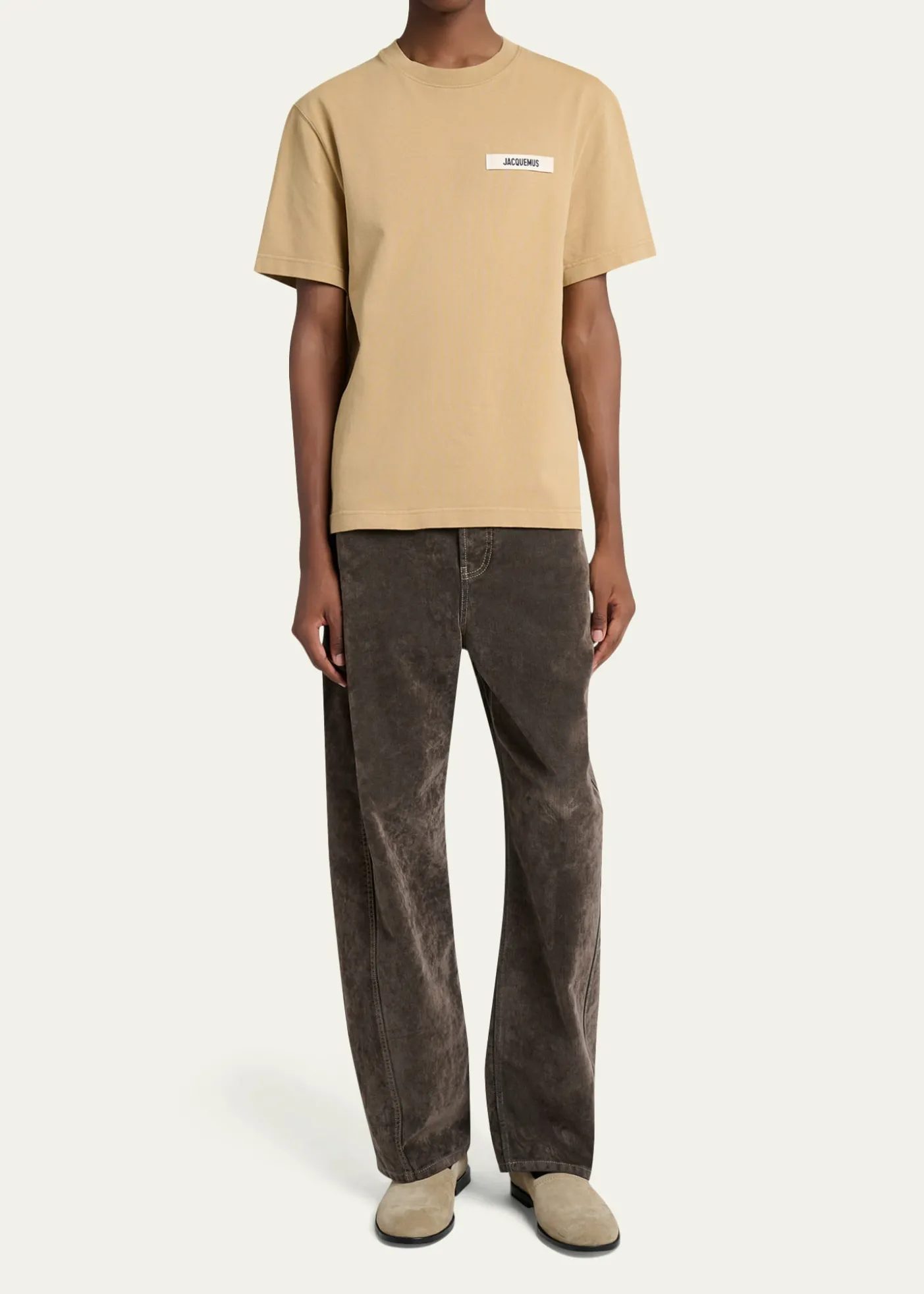 JacquemusMen's Grosgrain Logo Crewneck T-Shirt