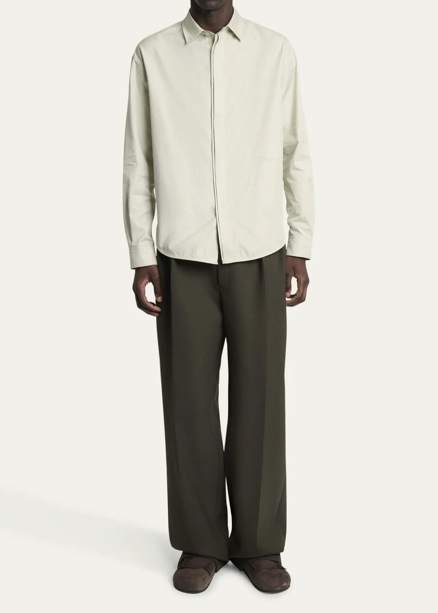 JacquemusMen's Le Pantalon Wide-Leg Pleated Pants