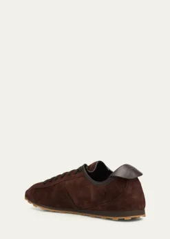 JacquemusMen's Les Tennis Croc-Embossed Suede Sneakers