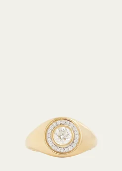 Jamie Wolf18K Yellow and White Gold Bezel Set Round Diamond Ring