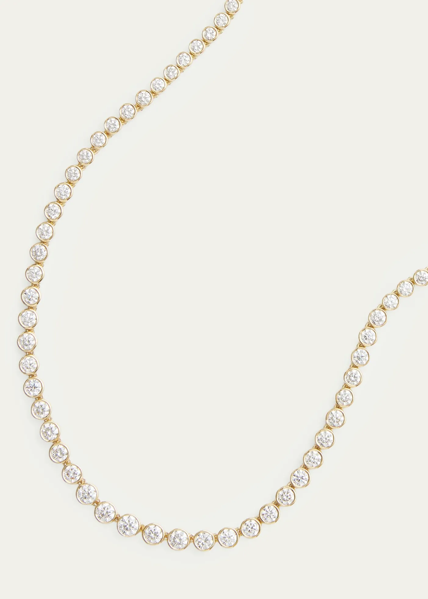 Jamie Wolf18K Yellow Graduated Bezel Set Diamond Necklace