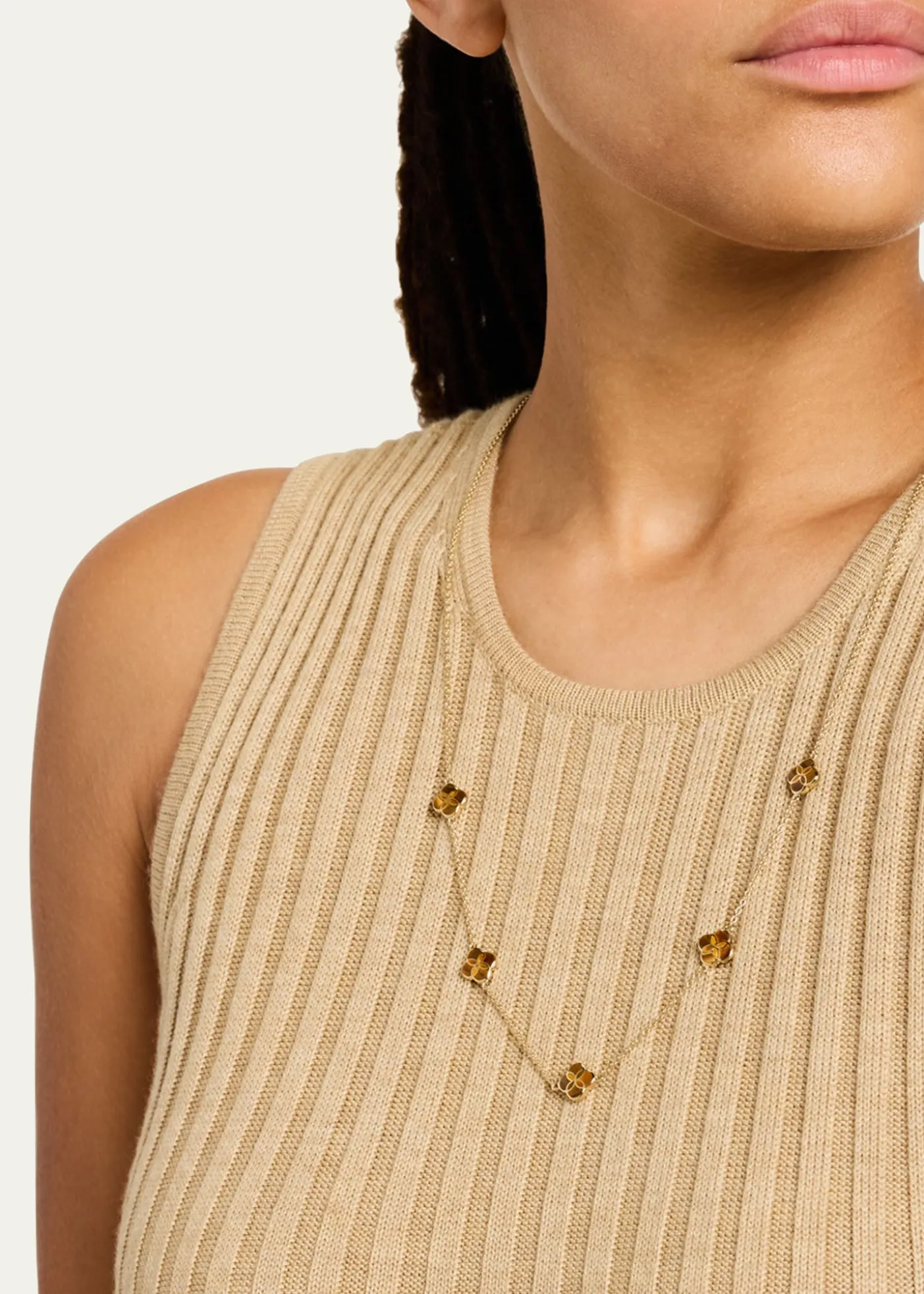 Jan LeslieFive Petal Gemstone Station Necklace