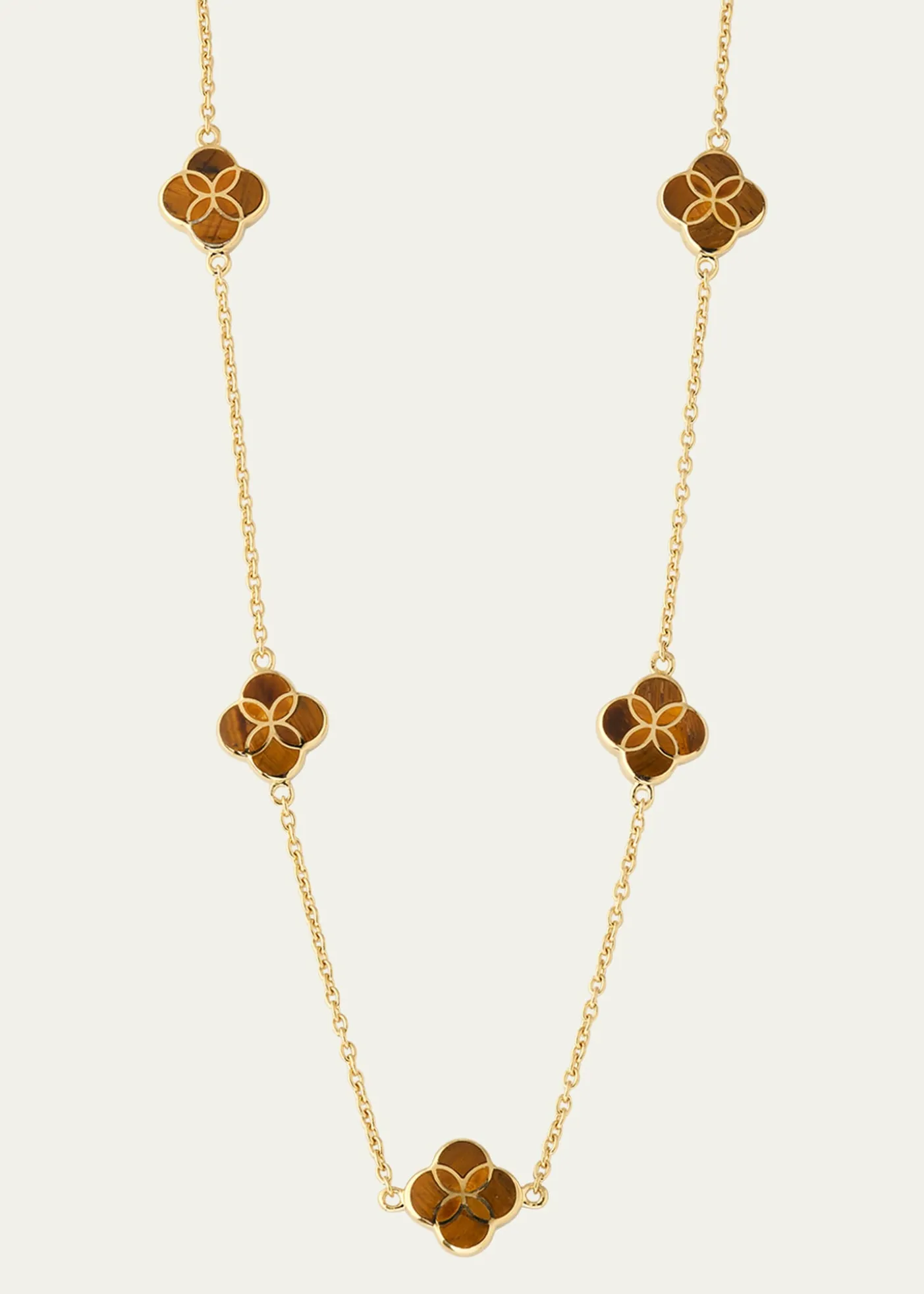 Jan LeslieFive Petal Gemstone Station Necklace