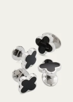 Jan LeslieMen's Mother-of-Pearl Clover Shirt Studs