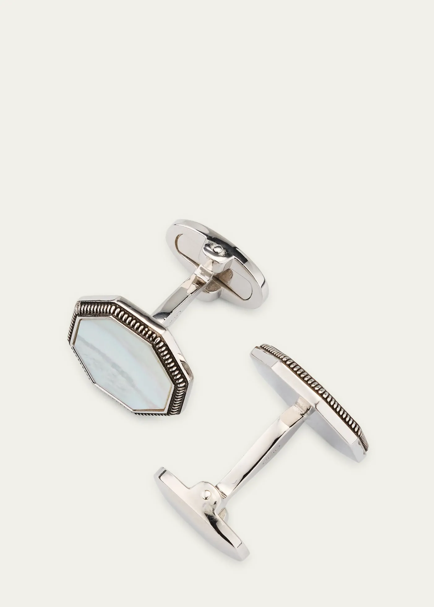 Jan LeslieMen's Octagon Mother-Of-Pearl Cufflinks