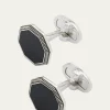 Jan LeslieMen's 925 Octagon Onyx Cufflinks