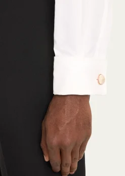 Jan LeslieMen's Sand Dollar Rose-Tone Cufflinks