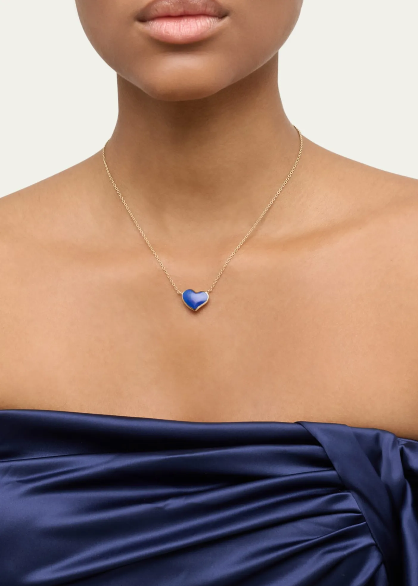 Jan LeslieSingle Heart Gemstone Pendant Necklace, 18"L