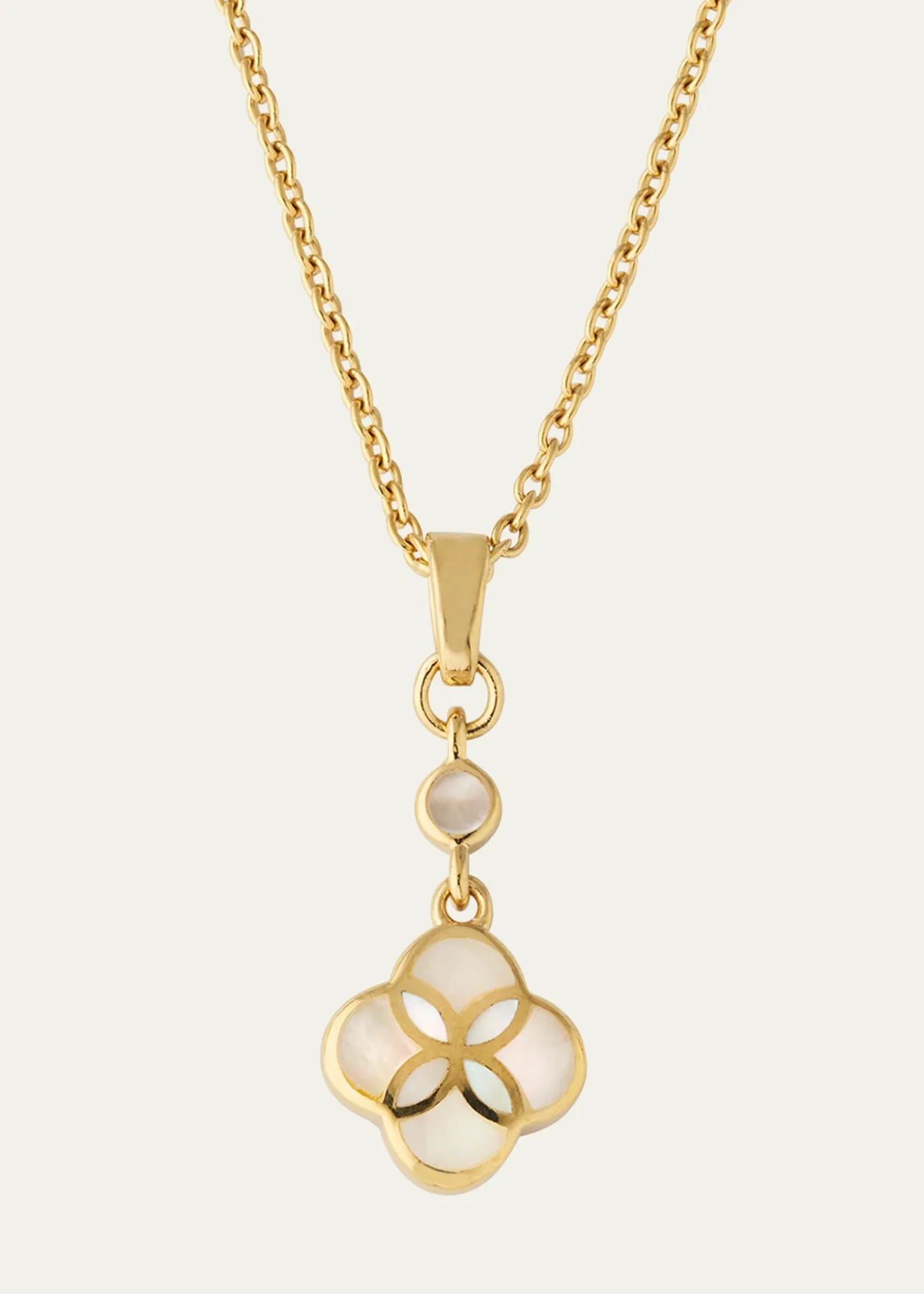 Jan LeslieSingle Petal Mother of Pearl Drop Necklace