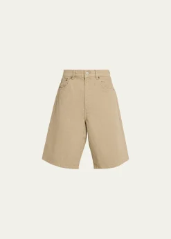 JeanericaMen's Wide-Leg Denim Shorts