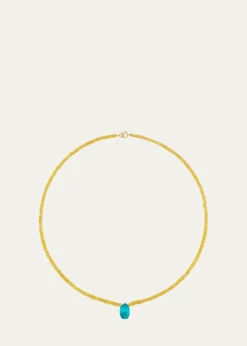 JIA JIAArizona 14K Yellow Sapphire and Apatite Necklace