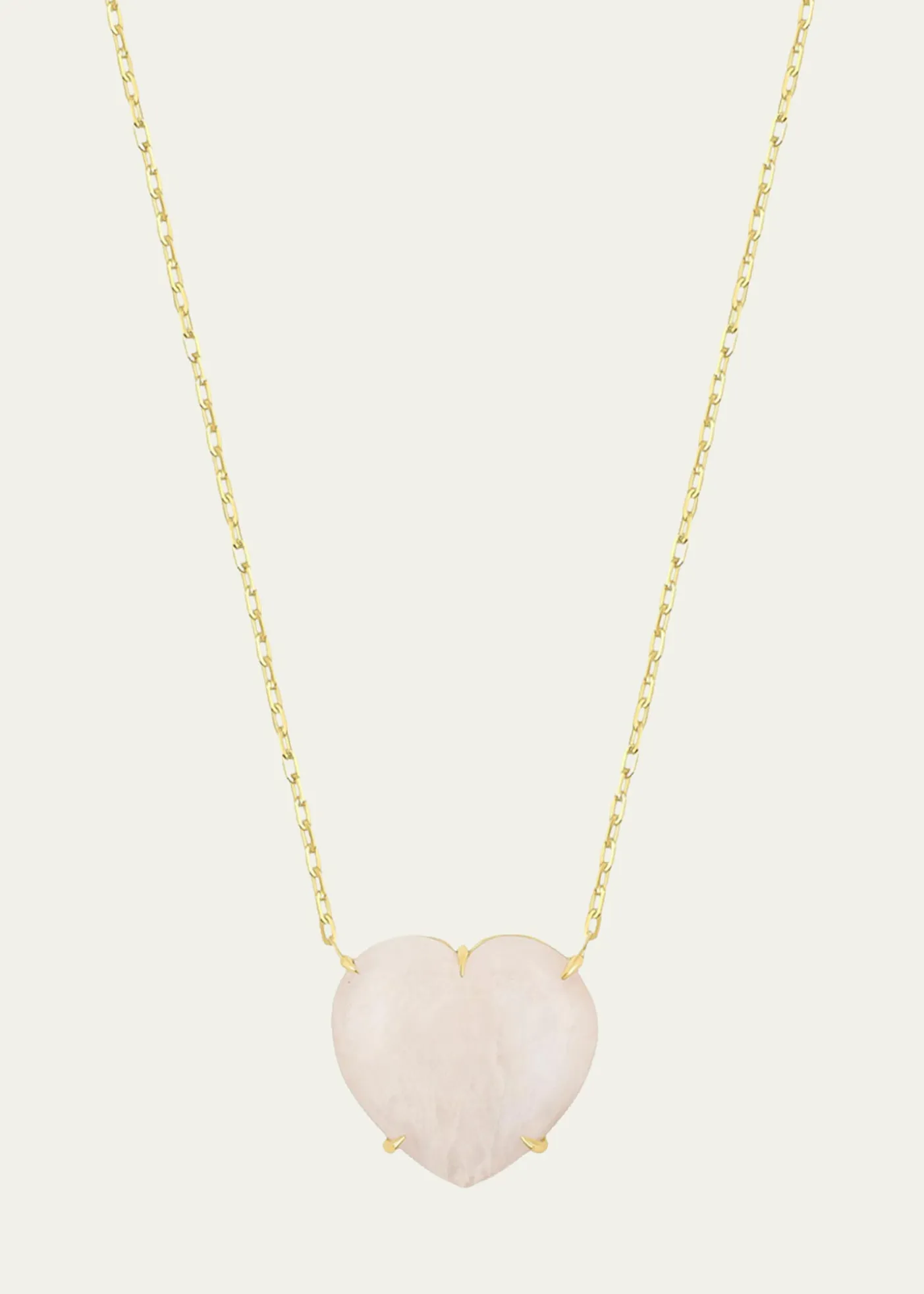 JIA JIA14K Rainbow Moonstone Heart Necklace