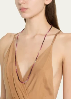 JIA JIAOmbre Ruby Sapphire Long Necklace