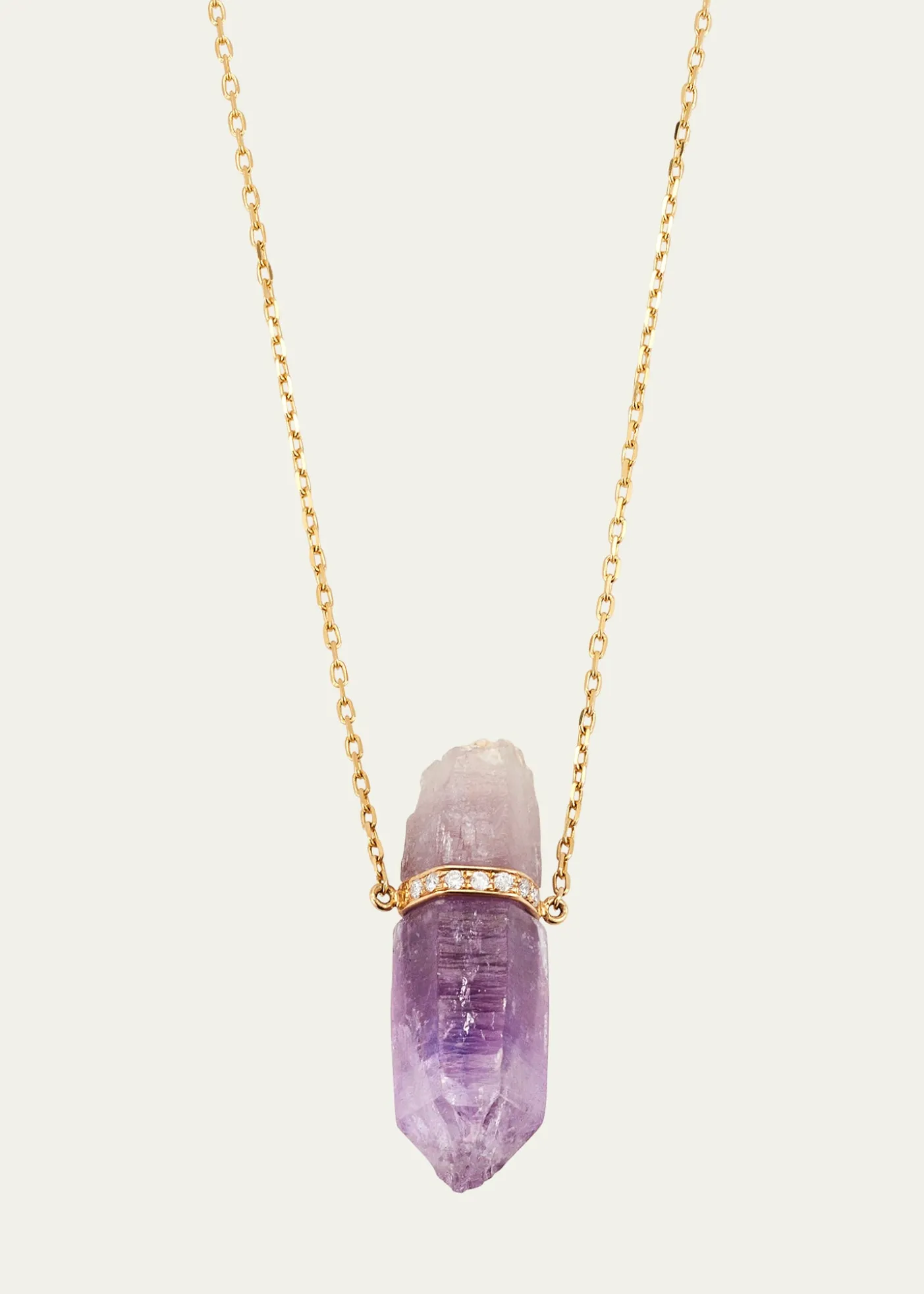 JIA JIAVera Cruz Amethyst and Diamond Bar Necklace