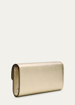 Jimmy ChooBing Crystal Metallic Leather Wallet