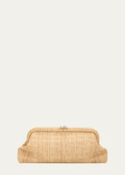 Jimmy ChooSkylar Woven Raffia Clutch Bag