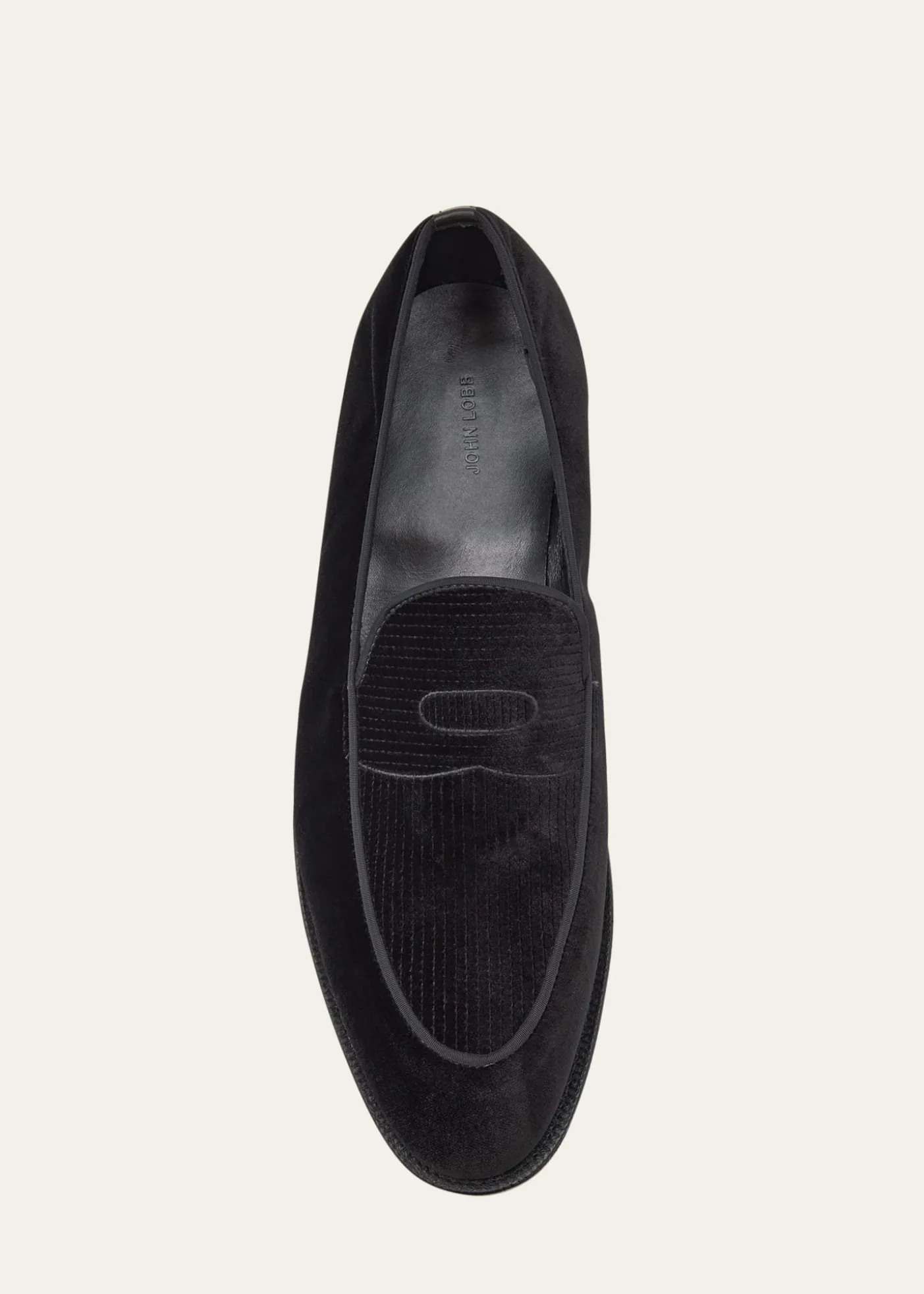 John LobbMen's Bill Velvet Penny Loafers