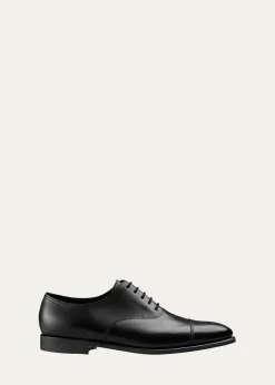 John LobbMen's City II Cap Toe Leather Oxfords