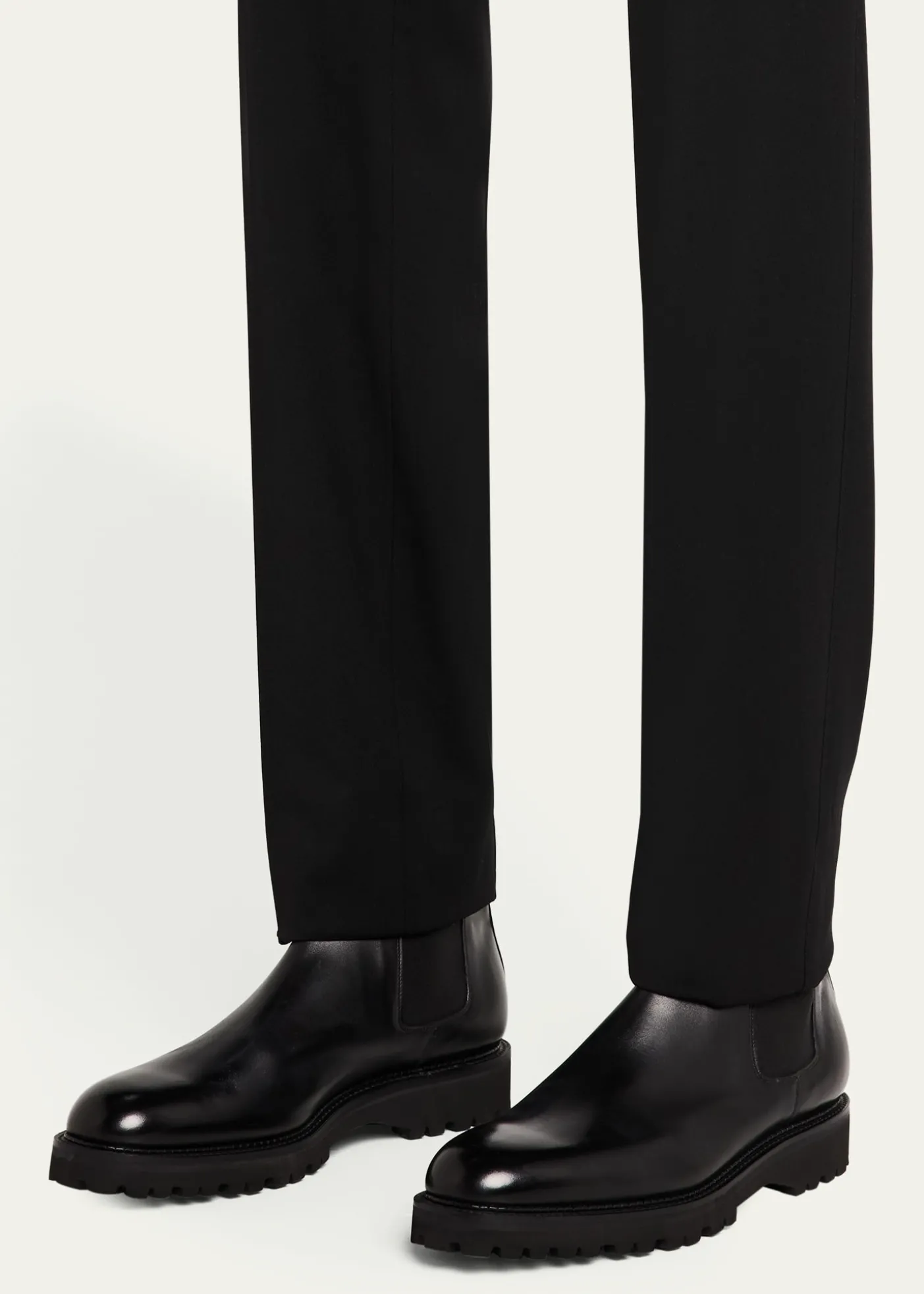 John LobbMen's Lawry Leather Lug-Sole Chelsea Boots