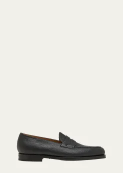 John LobbMen's Lopez Soft Grained Leather Penny Loafers