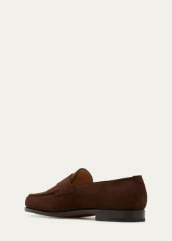 John LobbMen's Lopez Suede Penny Loafers