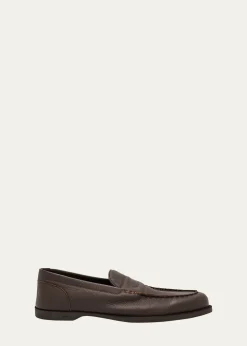 John LobbMen's Pace Grained Leather Penny Loafers