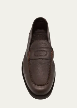 John LobbMen's Pace Grained Leather Penny Loafers
