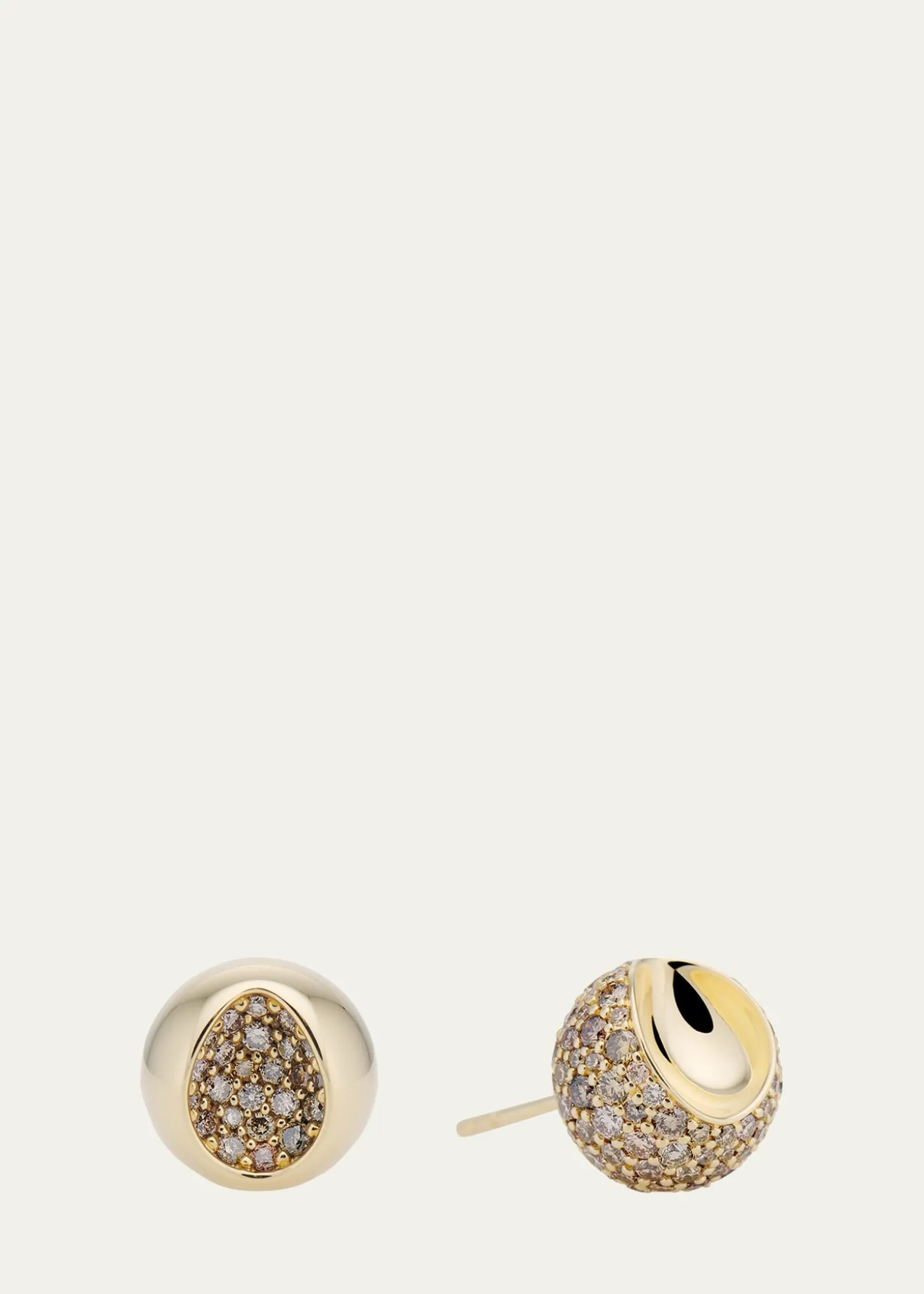 JV INSARDIChampagne Diamond Solar Stud Earrings