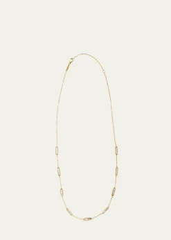 KAMALBar Chain Necklace with Gemstones