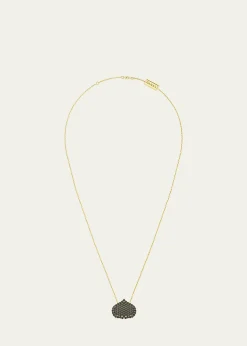 KAMALEye Adore Black Diamond Pave Pendant Necklace, 15mm