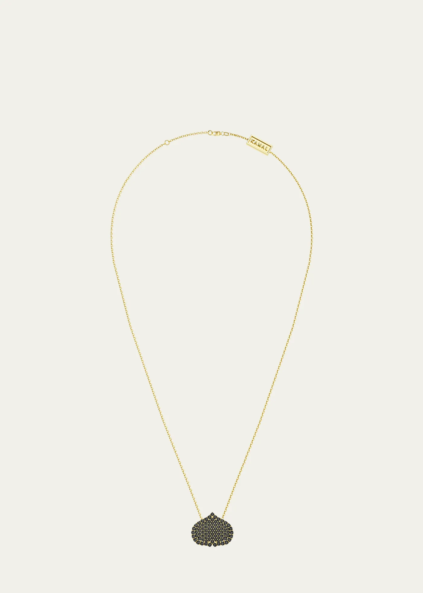 KAMALEye Adore Black Diamond Pave Pendant Necklace, 15mm