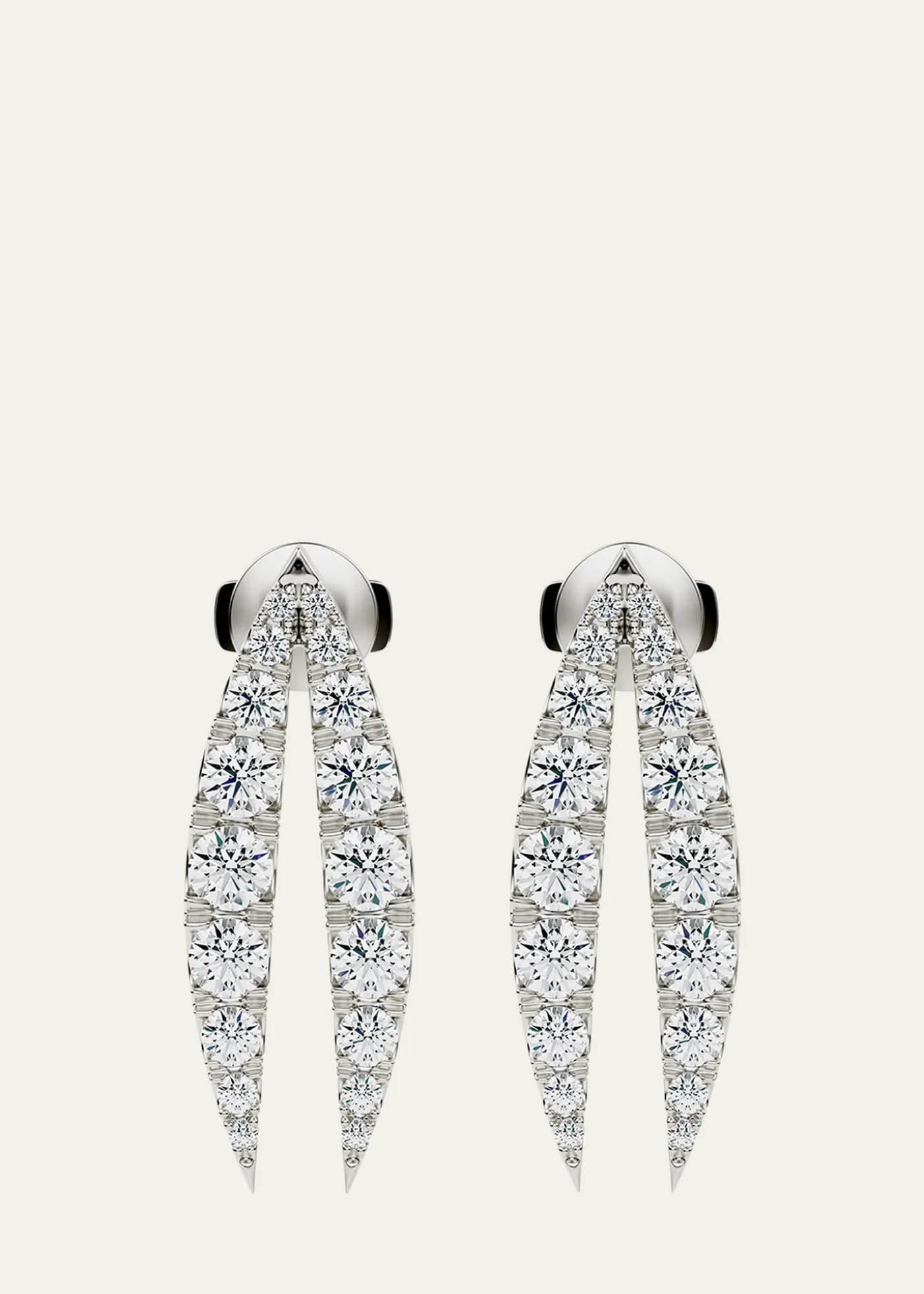 KAMALLotus Diamond Drop Earrings