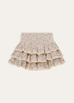 KatieJ NYCGirl's Melody Lace Ruffle Skirt, Size S-XL