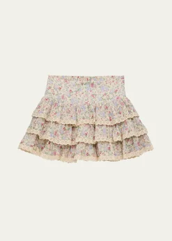 KatieJ NYCGirl's Melody Lace Ruffle Skirt, Size S-XL