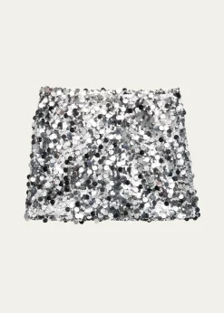 KatieJ NYCGirl's Tween Tia Sequined Mini Skirt, Size S-XL